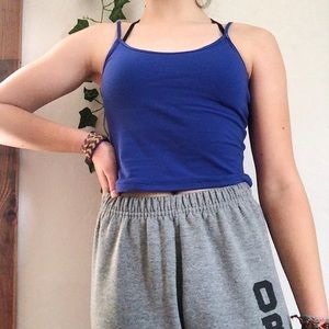 Blue cropped tank!